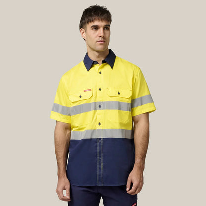 Koolgear Hi-Visibility Two Tone Ventilated Short Sleeve Shirt with Tape - Y07735